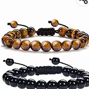 ✨20%off 3+✨NWT 🐅Genuine Tiger Eye Power Gemstone Unisex Bracelet, Adjustable🐅